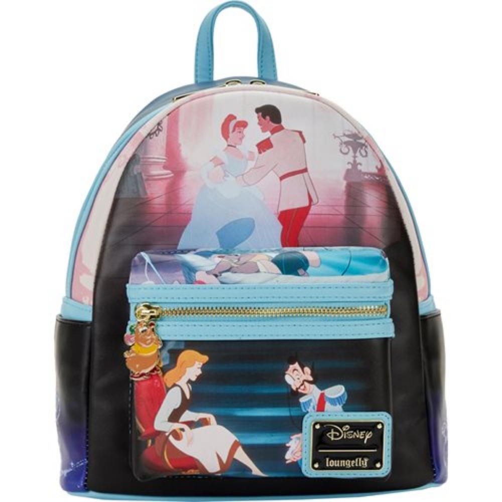 Loungefly Disney NWT Cinderella Film Scenes Series Mini Backpack 10.5"x9"x4.5"